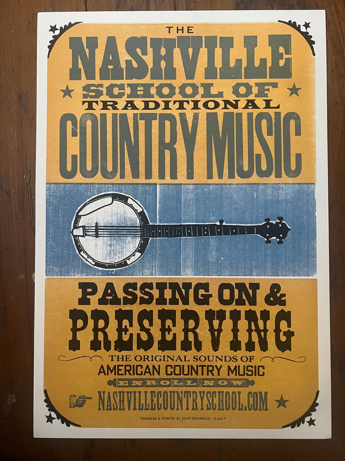 Original NSTCM Letterpress Poster